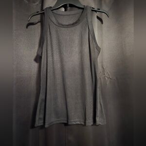 ZICH Black High Neck Tank Top | XL | Stretch Sleeveless Basic